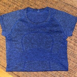 Lululemon Heathered Blue Swiftly Tee Size 4.